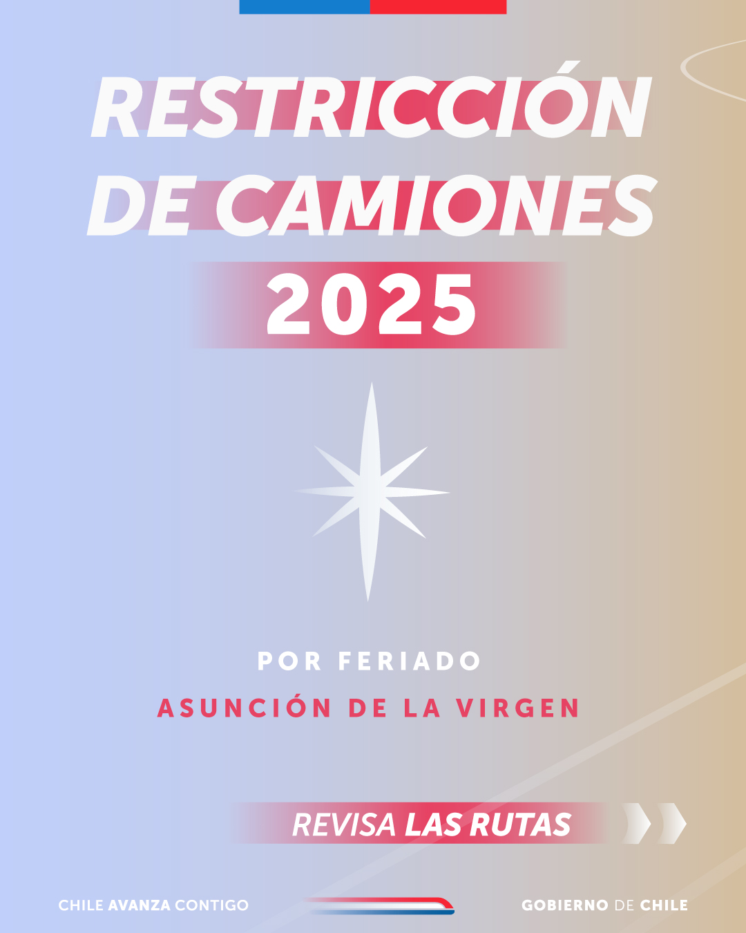 Restricciones para camiones por feriado del 15 de agosto de 2025