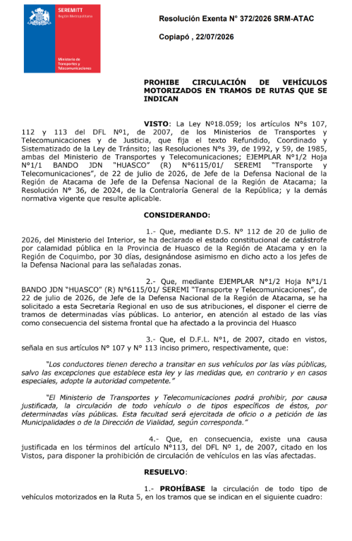Resolucion Exenta N° 372/2026 SRM-ATAC